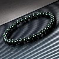 Pulsera de Piedra Pómez Natural 6mm Cuentas de Cuarzo Azul Green Doro Pulsera Trenzada para Hombres y Mujeres Joyería Brillante para el Muñeca - details 4