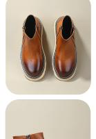 Botas Chelsea de cuero para hombre, botas largas - details 3