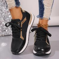 Zapatillas De Mujer 2023 Nuevas Plataforma Cómodas De Cuero Parcheado Zapatos De Correr Al Aire Libre Deporte Casuales Ladies - details 30