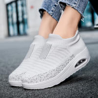 Zapatillas de Mujer con Cojín de Aire Gris Zapatos de Correr Ligeros de Malla Transpirable Antideslizantes de Clavos de Textura para Primavera/Verano - details 20