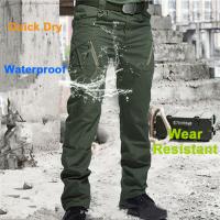 Pantalones De Ciudad Para Hombre Cargo Resistentes Al Agua Y Algodón Pantalones Casuales Multi-bolsillos Y Secado Rápido - details 0