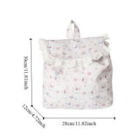 Nueva mochila Kawaii con volantes, bonita mochila con cordón para exteriores, mochila de viaje informal dulce para niñas - details 0