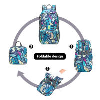 Mochila impermeable plegable de 35L, bolsa ligera de almacenamiento para exteriores, con estampado sólido, para acampar, montañismo y viajes - details 12