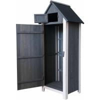 Armario Multiusos para Jardín 40x75x90 cm en Madera con 2 Capas de Pintura Impermeable |   Patas y Suelo - details 27
