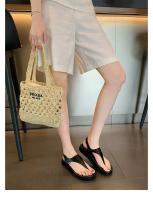 Sandalias de mujer de estilo romano con nicho de fondo plano de vacaciones con punta retro en espiga de temperamento minimalista - details 22