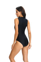 Traje de Baño de Una Pieza Negro Elegante para Mujer en Verano Traje de Baño Deportivo con Garantía de Retorno - details 6