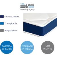 colchón, Modelo Ten colchón Infantil 10cm con núcleo HR ECOPUR, Ideal para Uso Ocasional, Camas supletorias y niños - details 9