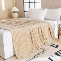 Bonenjoy-Manta a cuadros de Color sólido para el hogar, Sábana suave y cálida para la siesta, toalla de sofá, chal de viaje, regalo de alta calidad - details 10