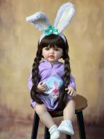 BZDOLL-Muñeca Reborn realista de silicona suave de cuerpo completo para niña, juguete de casa de juegos, regalo de cumpleaños, 55CM, 22 pulgadas - details 9