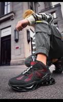 Zapatillas de ocio versátiles para hombre, zapatos deportivos ligeros y cómodos para caminar, zapatos para correr con hoja de grafiti a la moda, calzado masculino - details 1