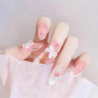 Esmalte de uñas postizas brillantes de 24 piezas, material seguro para resaltar las manos delicadas - details 5
