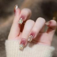Pack de 24 piezas uñas removibles media y larga manicura parche uñas postizas - details 41