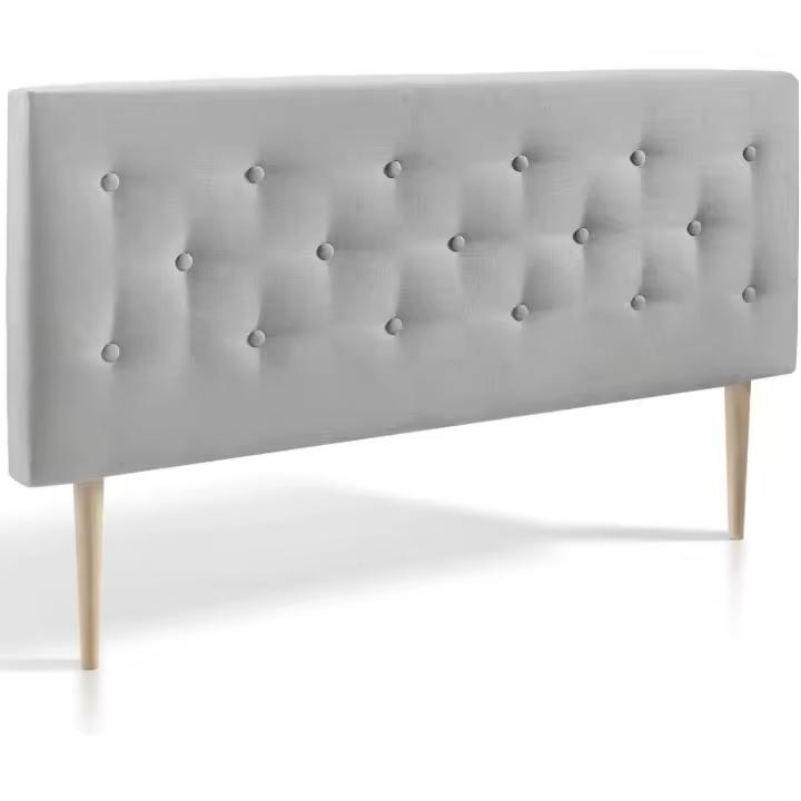 Cabecero tapizado Oslo 150X100, capitoné en Tela Gris - 1