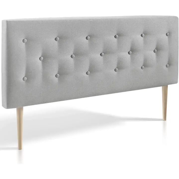 Cabecero tapizado Oslo 150X100, capitoné en Tela Gris - 1