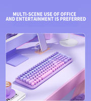 Teclado inalámbrico ergonómico para Pc/portátil/escritorio, 2,4 teclas, Retro, redondo, función Multimedia, 106G - details 3