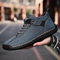 Zapatos Casuales de Cuero Hechos a Mano para Hombre 2024 Zapatillas Deportivas Transpirables para Exteriores - details 18