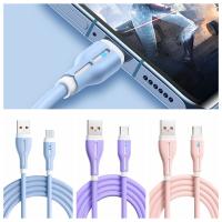 Cable USB tipo C de carga rápida para teléfono móvil, cargador LED de silicona de 100W, 6A, transferencia de datos, 100W, 6A - details 6