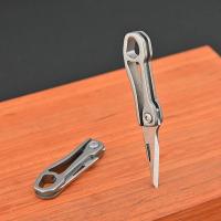 Mini cuchillo plegable TC4 de aleación de titanio Portátil, cuchillo colgante, desembalaje express, cuchillo de bolsillo, herramienta EDC para regalo - details 33