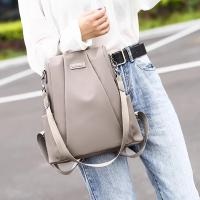 Mochila antirrobo de tela Oxford con cremallera oculta en la espalda, diseño suave, mochila para mujer adecuada para viajes de trabajo diarios - details 3