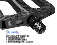 Pedales Funsea para Bicicleta BMX Eje Hexagonal de 6mm Chromoly Rodamiento DU de Nylon - details 2