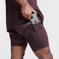 Pantalones cortos corrientes de la surf del sudor activo de la aptitud respirable para hombre del verano del logotipo de encargo del envío rápido - details 15