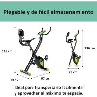 Bicicleta Estática Plegable Magnet Bike, Pantalla LCD Multifunción, Volante de Inercia, 8 Niveles de Resistencia, Sensor de Frecuencia Cardíaca, Manillar Doble, Bici de Spinning - details 5