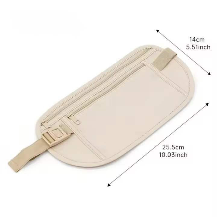 Riñonera Invisible antirrobo impermeable para correr, bolsa de viaje ultrafina multifuncional para teléfono móvil para hombres y mujeres, bolsa de ciclismo, 1 ud. - 1