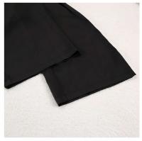 Conjunto de pijama sexy para mujer Bo Cut, tres pantalones informales sueltos de manga larga, top cómodo para el hogar de seda satinada suave, 2 piezas - details 15