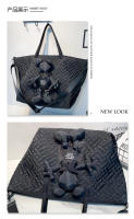 Bolso grande de hombro, bolso nuevo para mujer, bolso de mano de hilo bordado de nailon, bolso de mensajero portátil de moda, bolso de viaje de gran capacidad. - details 5