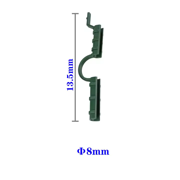 Abrazaderas de tubo para invernadero, Clips de sujeción a presión para estacas de plantas, hebilla de película, abrazadera de plástico para jardín, 8/11/16/20mm, 10 piezas - 1