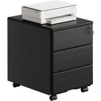 Archivador Móvil con Cerradura Cajonera con Ruedas para Archivos A4 Mueble Archivador Metálico para Oficina Blanco SK024ws - details 8