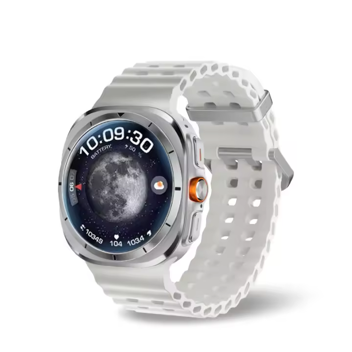 2025 Smart Men's Watch 7 Ultra, pantalla AMOLED de 1,43 pulgadas, rastreador GPS, llamada Bluetooth, reloj deportivo resistente al agua, múltiples correas de repuesto, regalo exquisito para hombres - 1