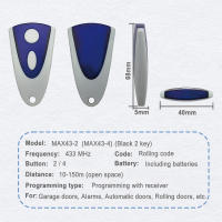 NOVOFERM NOVOTRON 502 MAX43-2 / 504 MAX43-4 mando a distancia para puerta de garaje, transmisor manual de código rodante 433.92MHz mando garaje - details 2