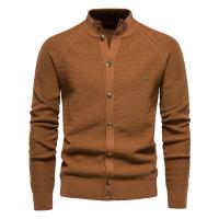 cárdigan de punto para hombre, suéter de algodón con botones de alta calidad y cuello simulado para hombre, cárdigans de diseñador a la moda para invierno - details 7