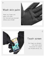Cycg-guantes cálidos de dedo completo para deportes al aire libre, pantalla táctil, impermeable, a prueba de viento, esquí, bicicleta, Scooter, Invierno - details 16