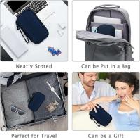 Organizador de accesorios electrónicos de viaje, almacenamiento portátil impermeable de doble capa para Cable, disco duro, banco de energía - details 6
