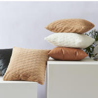 Funda de almohada de felpa gruesa para sofá, cojín de felpa de 30x50CM, con rayas, a la moda - details 4
