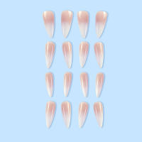Adhesivo artificial de larga duración para uñas de talón, estilo degradado, para belleza femenina - details 6