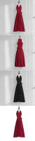 Vestido largo francés de alta gama de verano con cuello rojo, vestido estilo hada Hepburn RQ - details 1