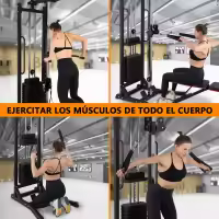 Máquina de Musculación Multiestación Musculación,Maquina Multifuncion Musculacion para Estación de dominadas con Pesas,Maquina Gimnasio para Fitness Gimnasio en Casa, Ejercitar Parte Superior Cuerpo - details 3