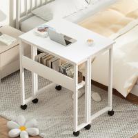 Escritorio Plegable Pequeño Estante de Almacenamiento con Ruedas Montaje Fácil - details 6