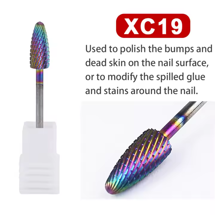 Arte Clavo Broca de Uñas de Carburo de Tungsteno 1Pcs Herramienta de Manicura con Pulido Multicolor para Uñas Equipo de Accesorios de Uñas - 1