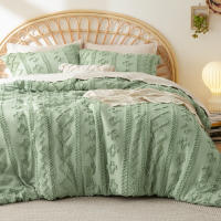 Bedsure-Juego de edredones bohemios, conjunto de cama con bordado elegante y desgastado, suave, Jacquard, Twin, Full, Queen y King - details 2