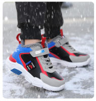 Zapatos para correr al aire libre para niños, zapatillas de deporte cálidas de invierno para niños, zapatos deportivos informales de cuero impermeables, zapatillas antideslizantes para nieve - details 21