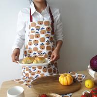 Delantal de trabajo, delantales ajustables de Chef y camarero con bolsillos, delantales de cocina estampados, delantal de cocina de algodón sin mangas, Picnic - details 11