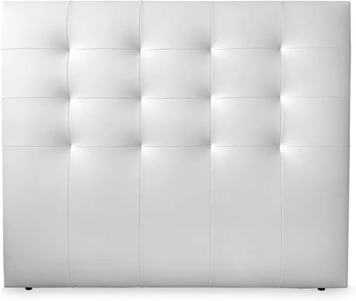 Online, Cabecero Modelo París Acolchado, Tapizado en Polipiel de Alta Gama, Medidas: 160 x 120 cm (para Cama de 150) Blanco - 1