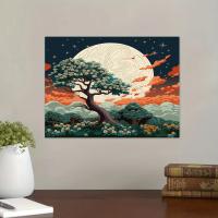 RUOPOTY-pintura por números para adultos, regalos originales, imágenes por números, puesta de sol, paisaje para colorear por números, decoraciones para el hogar, 40x50cm - details 1