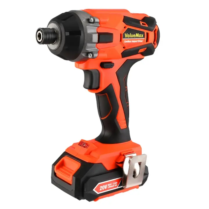 VALUEMAX Destornillador de impacto inalámbrico de 20 V, paquete de 1 batería, 7 accesorios - 1