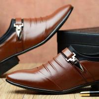 Zapatos planos con logo para hombre, informales, de cuero limpio, hechos a mano, 2024 - details 11