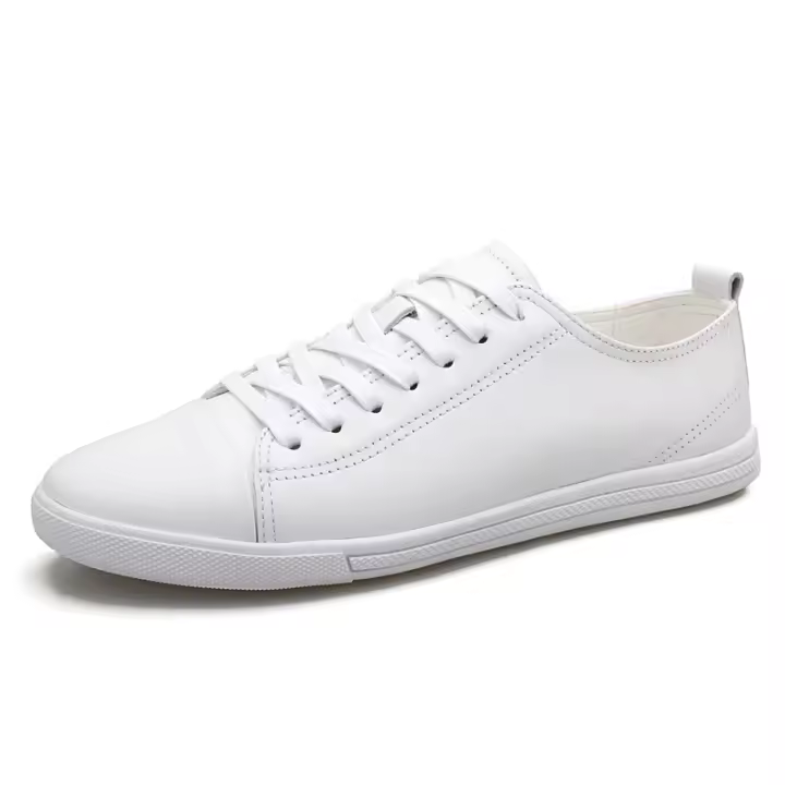 Zapatos casuales para hombre, zapatos planos de moda para exteriores con cordones, zapatos de cuero para hombre - 1
